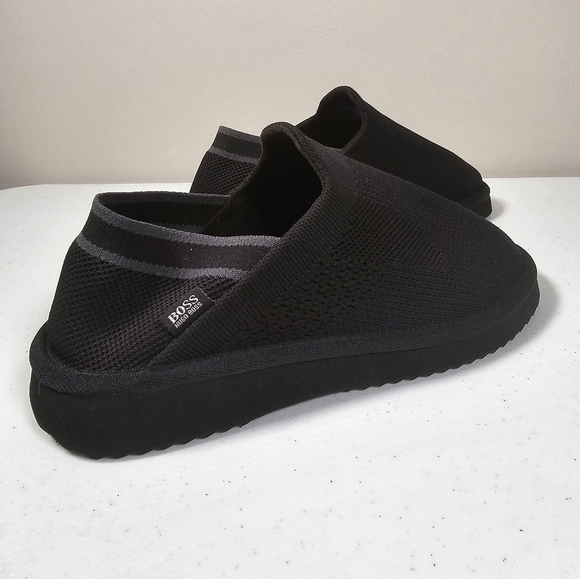 Hugo Boss Homium Slip-On Shoes Knitted Mules Comfort Flats Black Size Eur 41 NEW - Picture 7 of 13